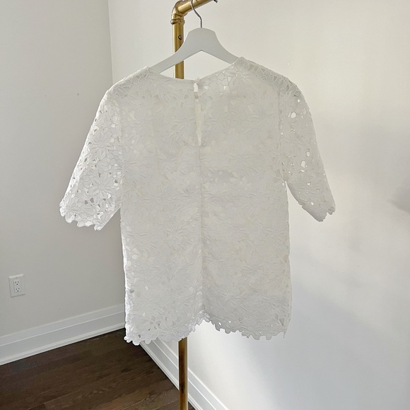 Kate Spade floral lace short sleeve top - Picture 3 of 4